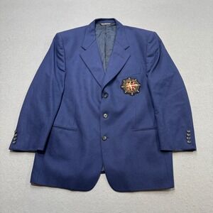 Harry Rosen Blazer Men's 44 Navy Blue National Yacht Club Toronto Crest Canada